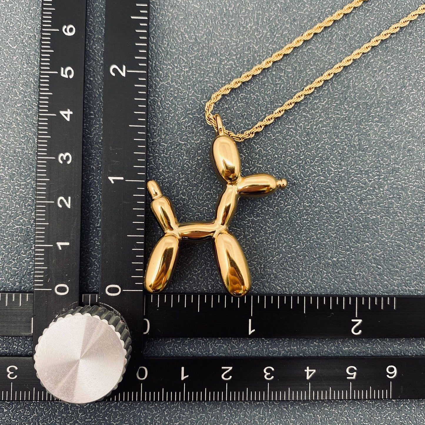 Mio Queena - Balloon Dog 18K Gold-plated Stainless Steel Necklace - FGS: Large