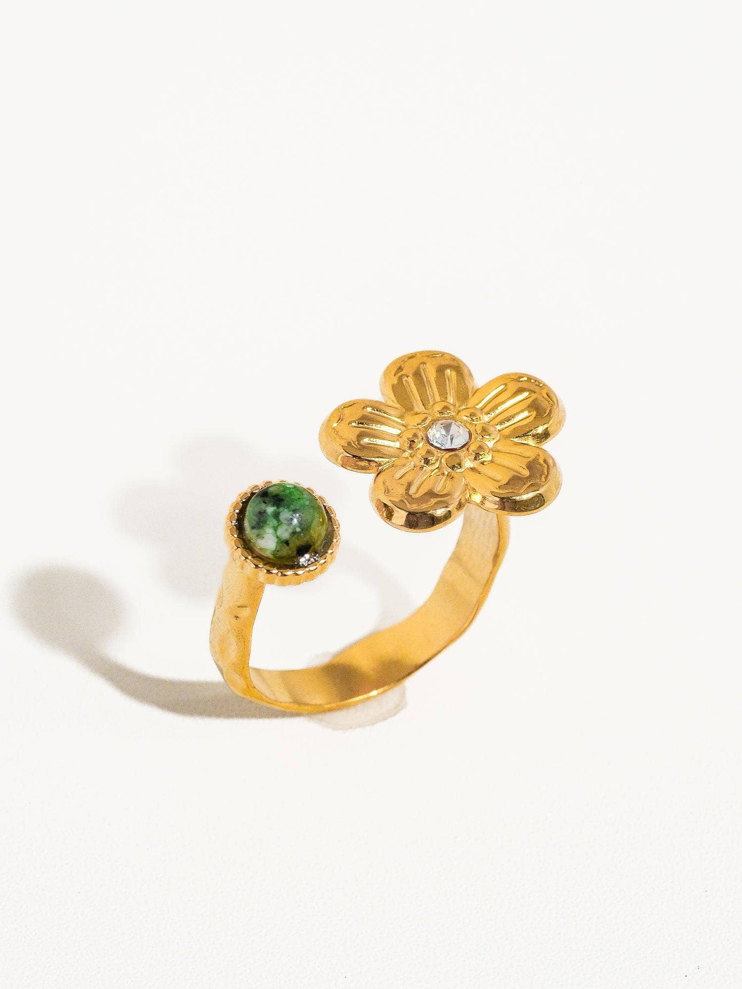 Flânerie by MAIQ - Marigold Non-Tarnish Boho Ring: Green