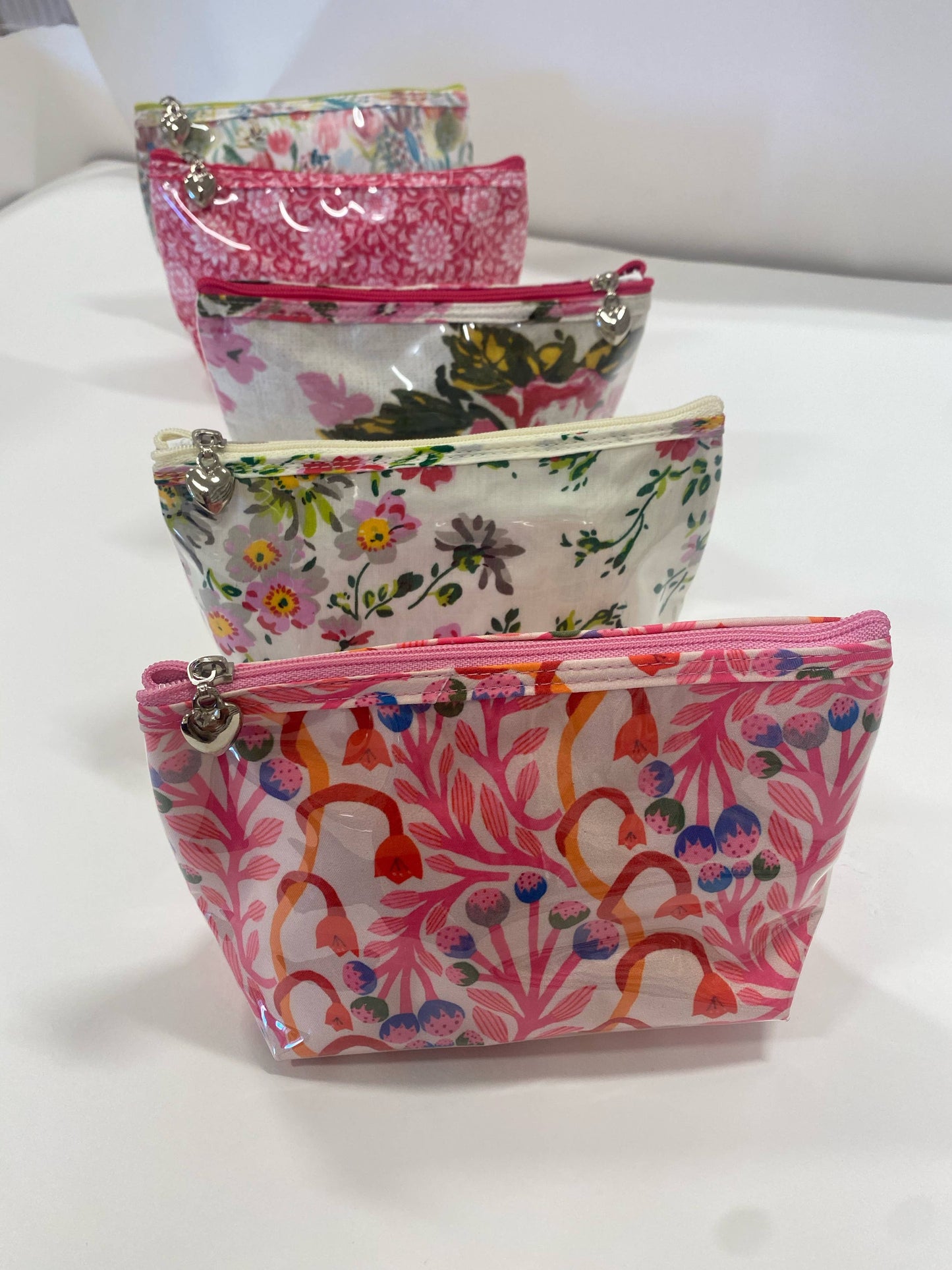 Jacaranda Living - Cosmetic Bag (Small) - Strawberry Vine (Pink)