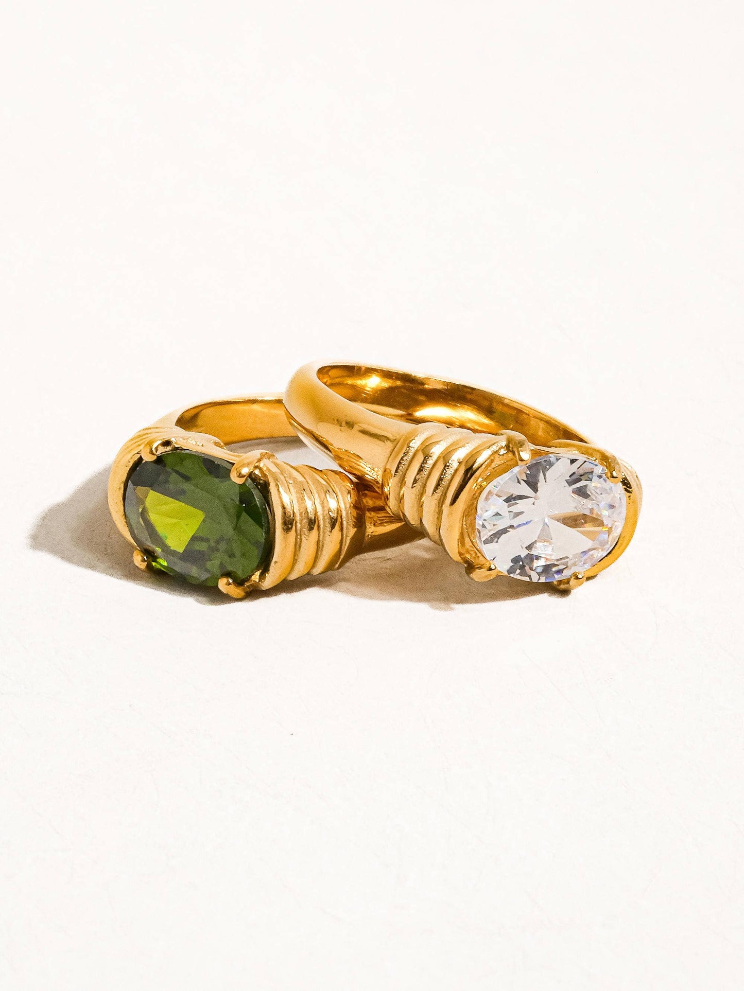 Flânerie by MAIQ - Verna 18K Gold Non-Tarnish Rhinestone Ring: White