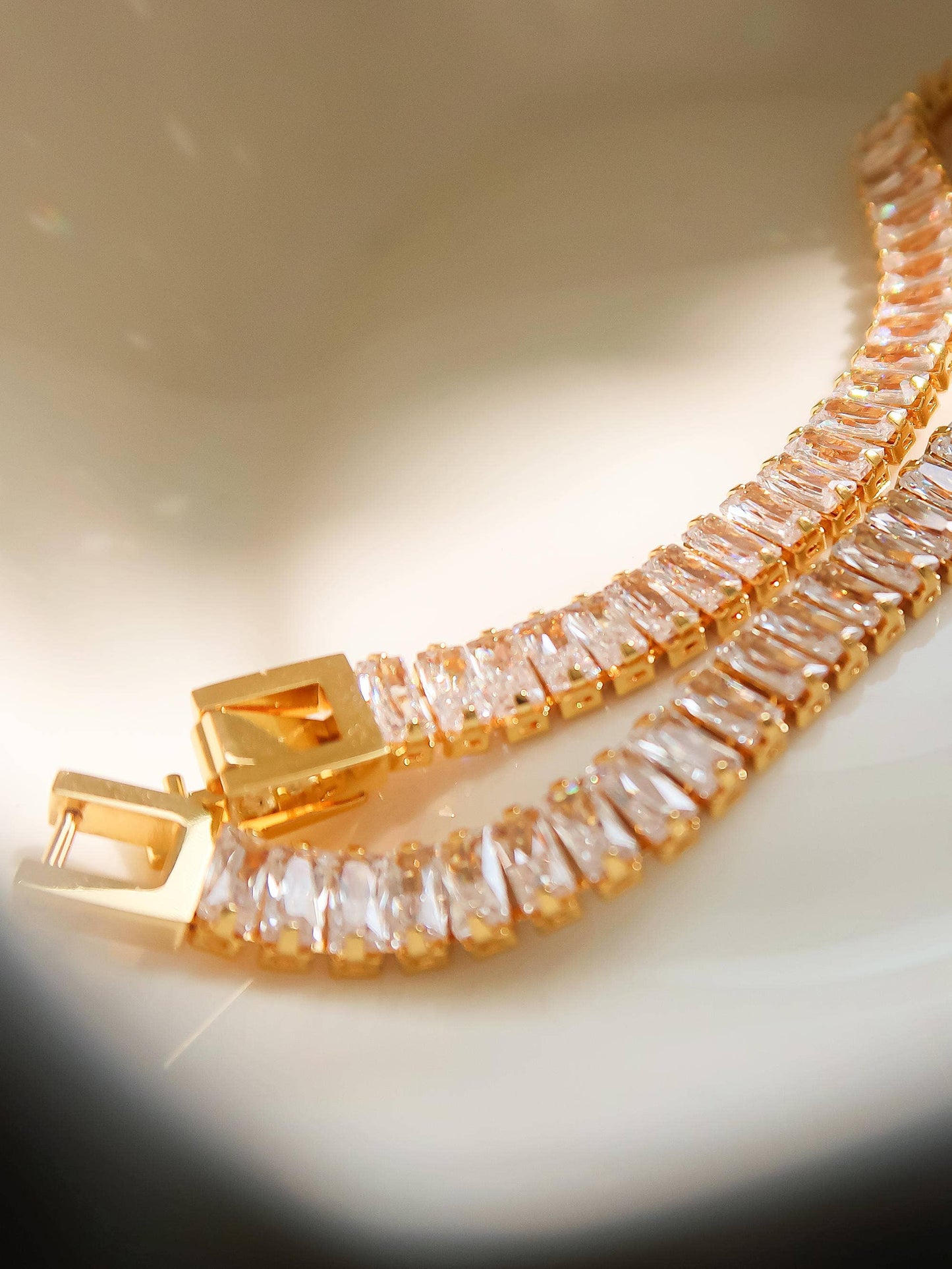 Flânerie by MAIQ - Rhodes 18K Gold Non-Tarnish Glam CZ Bracelet: Yellow Gold