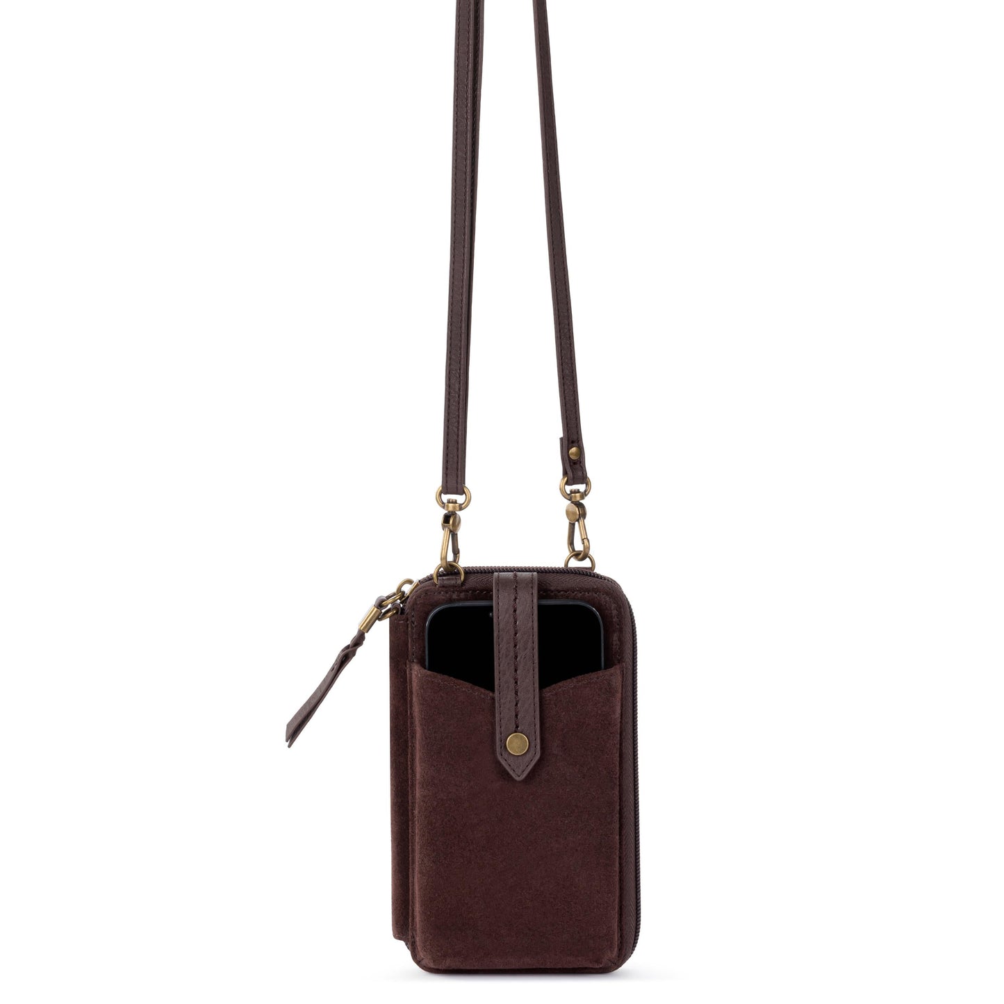 Silverlake Smartphone Wallet - Leather - Mahogany Suede