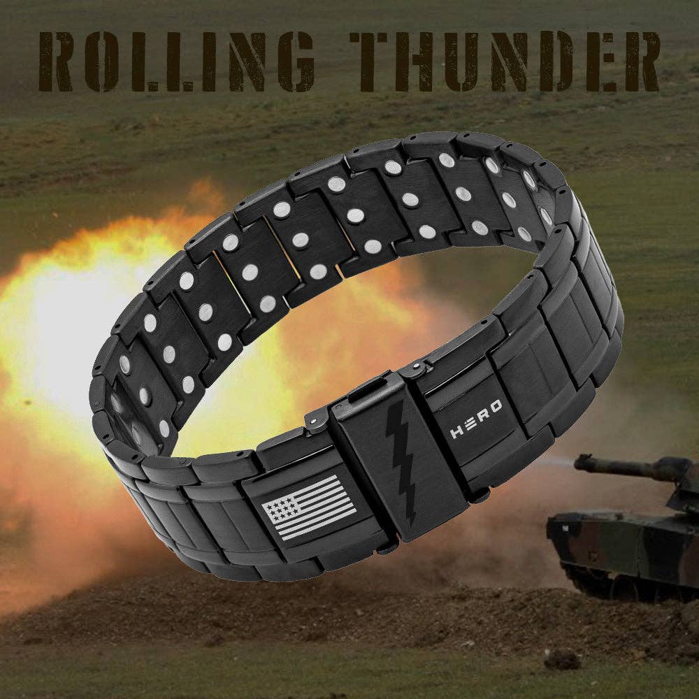 The Hero Company- Abrams Thunderbolt Tank Magnetic Bracelet: Helps Pair Veterans With A Service Dog or Shelter Dog -Faire