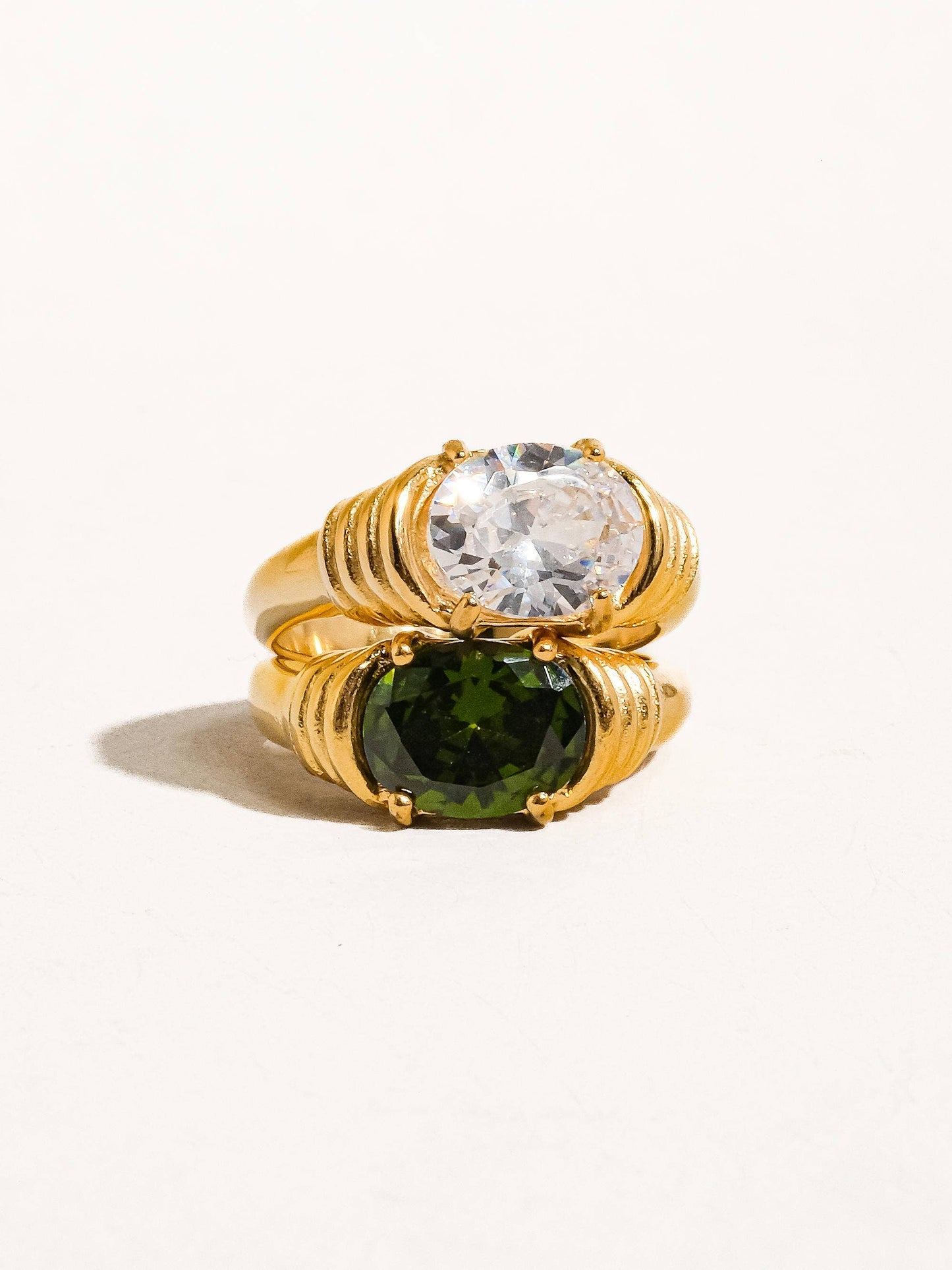 Flânerie by MAIQ - Verna 18K Gold Non-Tarnish Rhinestone Ring: White