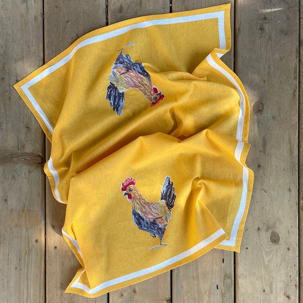 Rooster Floursack Kitchen Towel S/2: Multi / KT