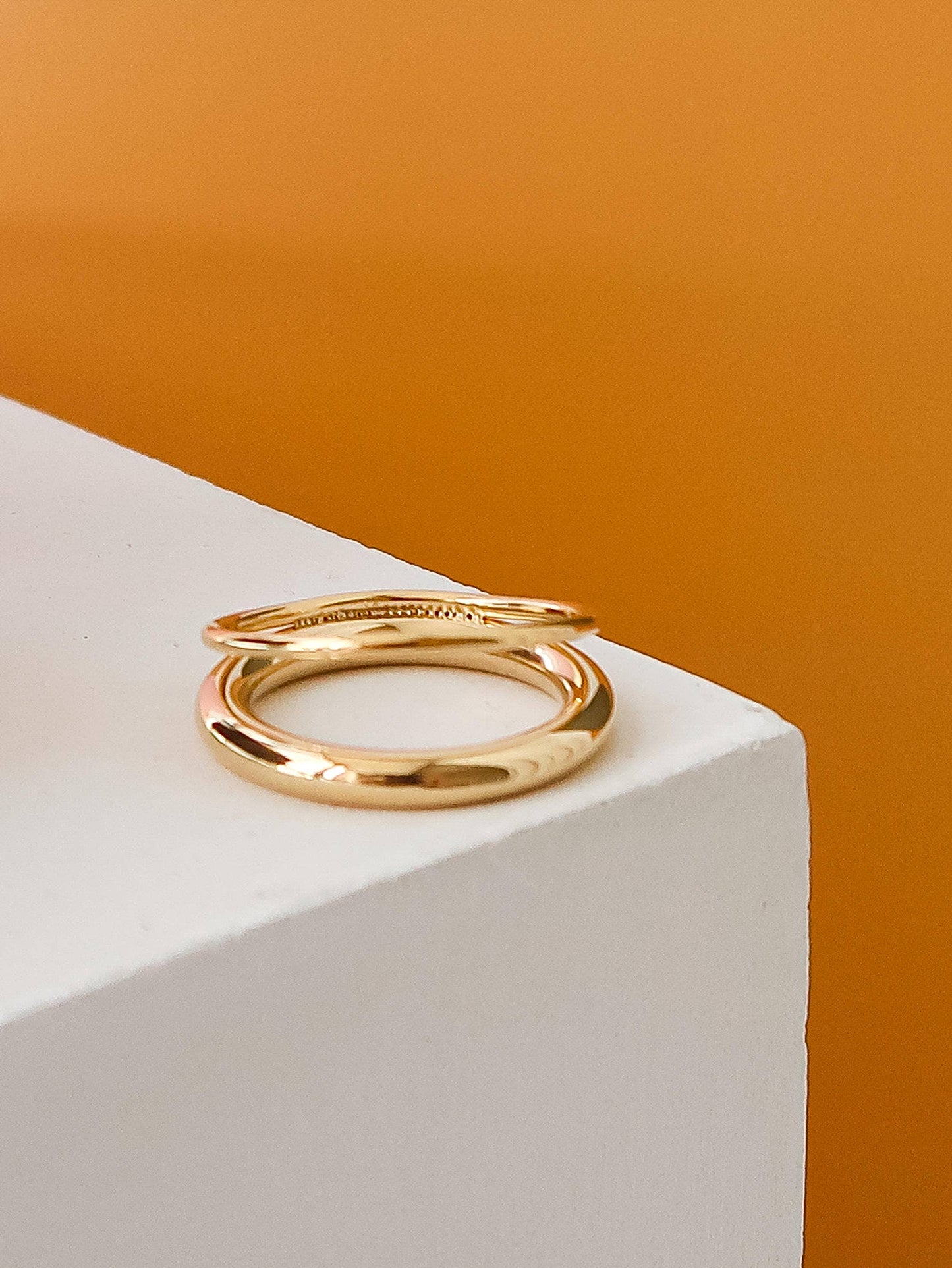 Flânerie by MAIQ - Harvey 18K Gold Non-Tarnish Classic Double Band Ring: Yellow Gold / 7