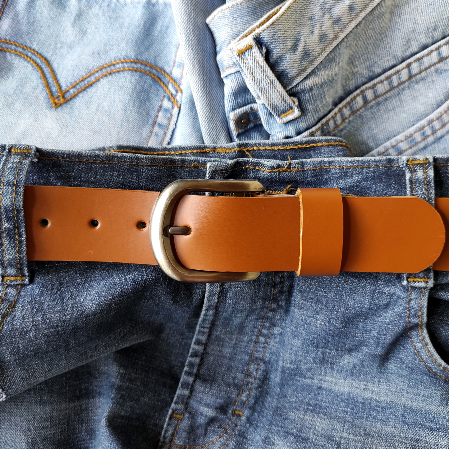 Gena Full Grain Leather Belt: 38