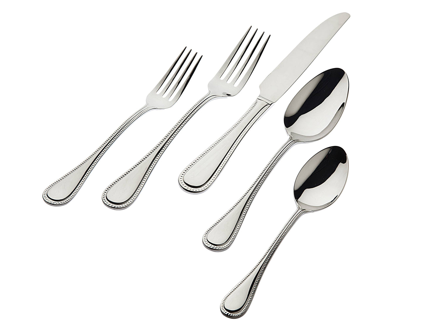 18/0 Stainless Steel 20pc Bead Flatware Set-Service for Four