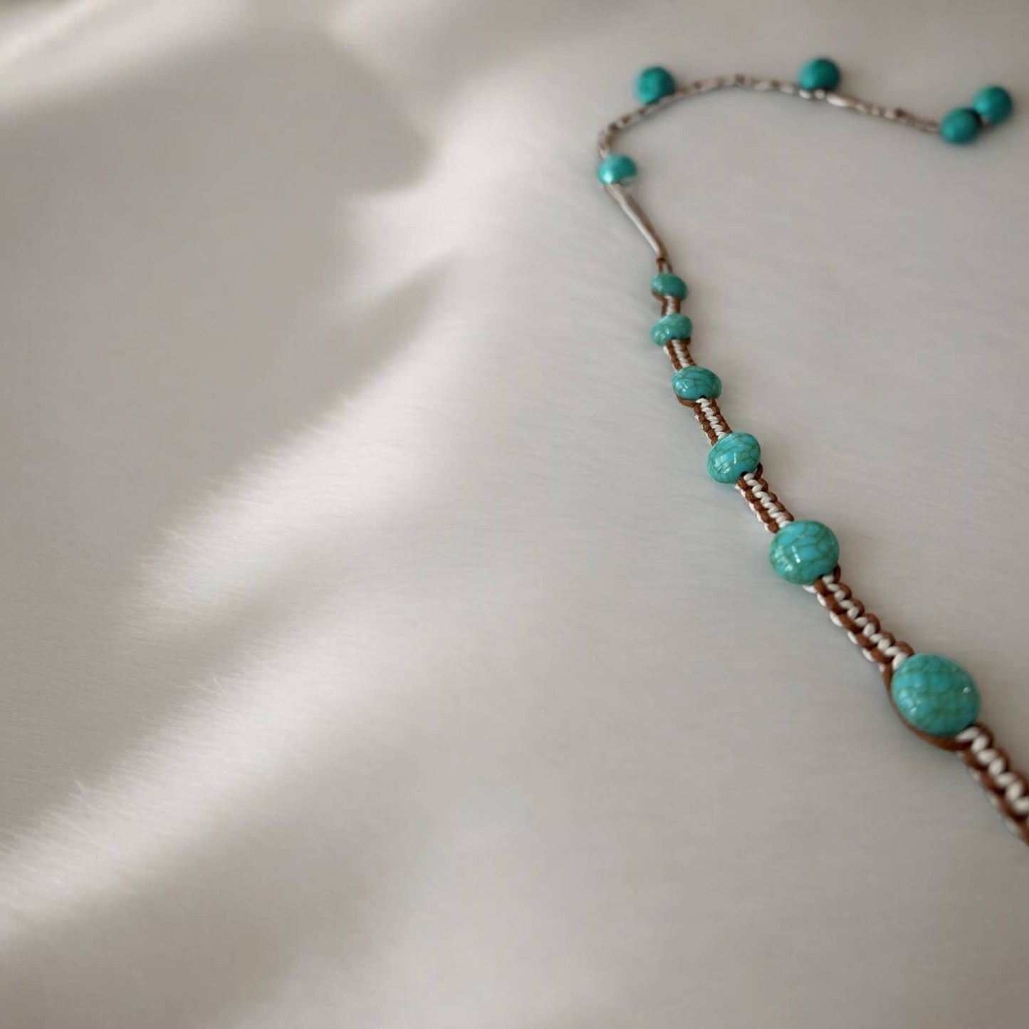 Wild Indigo - Hand Crafted Turquoise Macrame Hat Band