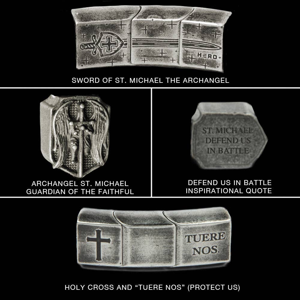 The Hero Company- Saint Michael Defend Us Bracelet - Helps Pair Veterans With A Service Dog Or Shelter Dog -Faire