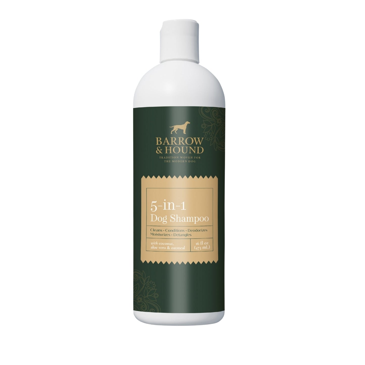 5-in-1 Dog Shampoo β Cleans, Conditions, Deodorizes, Moisturizes & Detangles β with Coconut, Oatmeal & Aloe β for Sensitive Skin β 16 fl oz