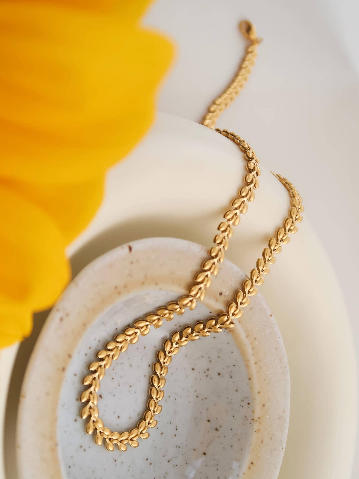 Flânerie by MAIQ - Vern 18K Gold Non-Tarnish Classic Wheat Chain: Yellow Gold