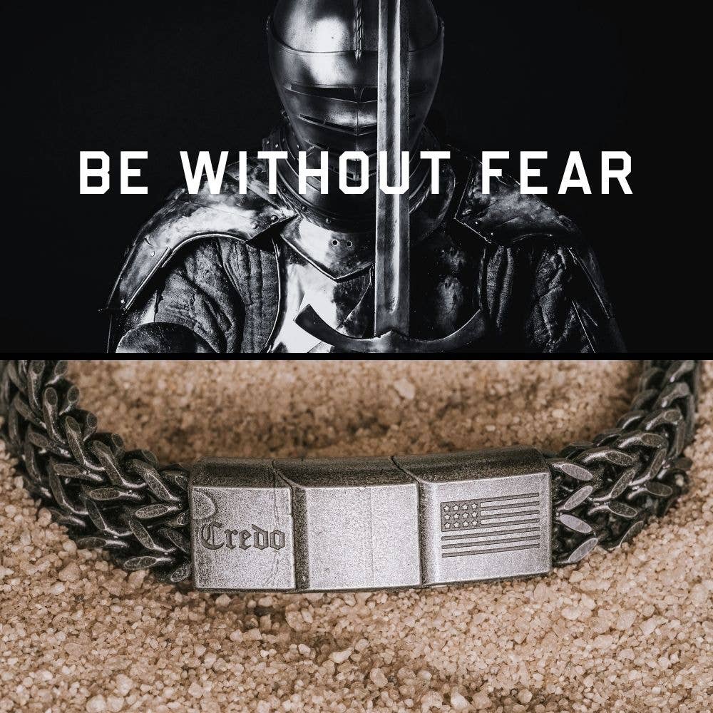 The Hero Company - The Hero Company- Knight's Creed BELIEVE Credo Bracelet: Helps Pair Veterans with Service or Shelter Dogs- Faire