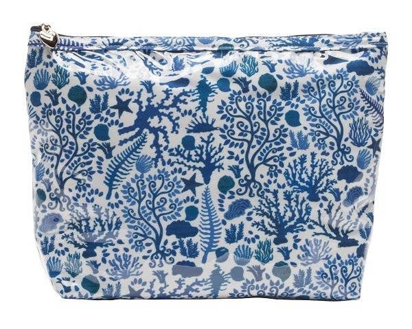 Jacaranda Living - Cosmetic Bag (Medium) - Seashells (Blue)