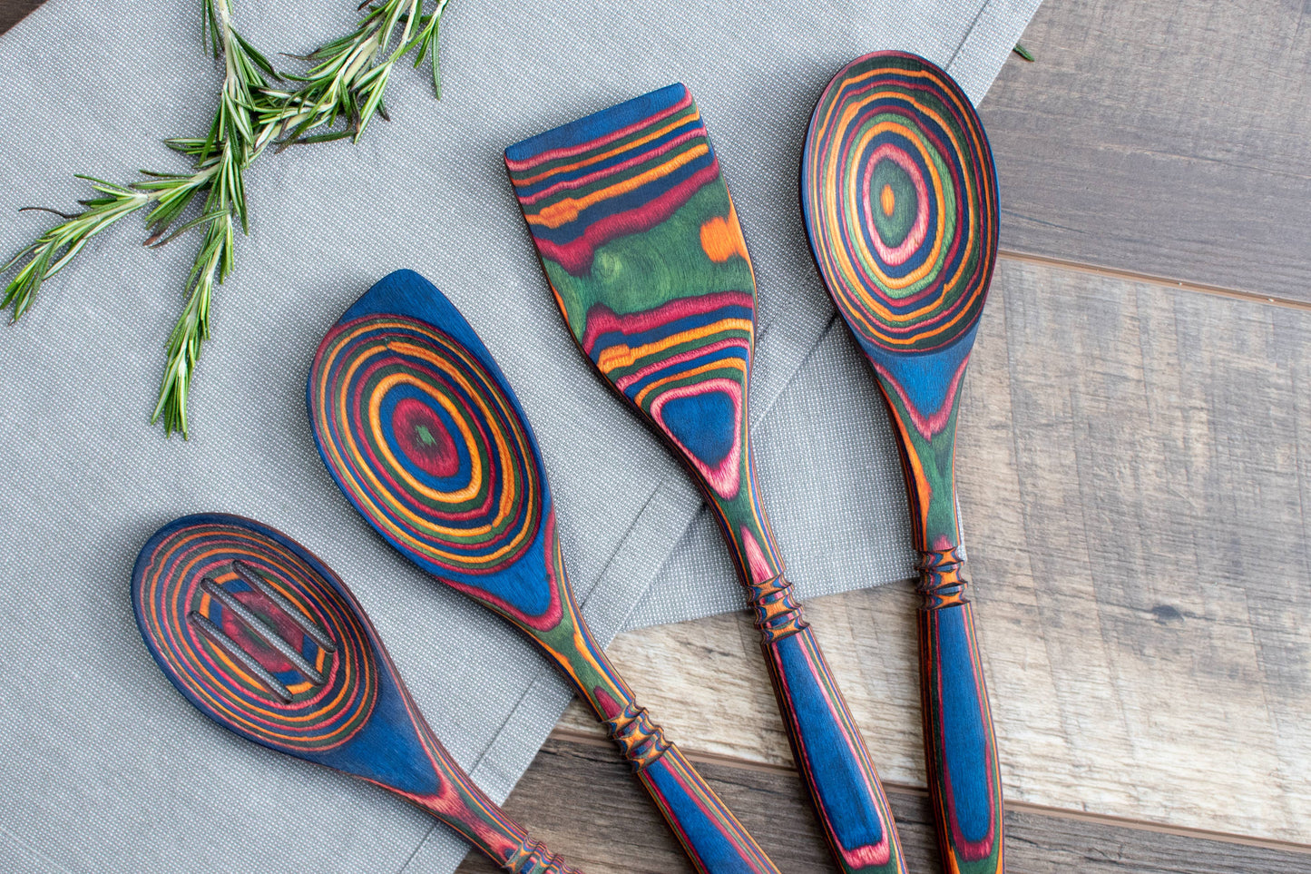 Island Bamboo - 12" Rainbow Pakka Corner Spoon