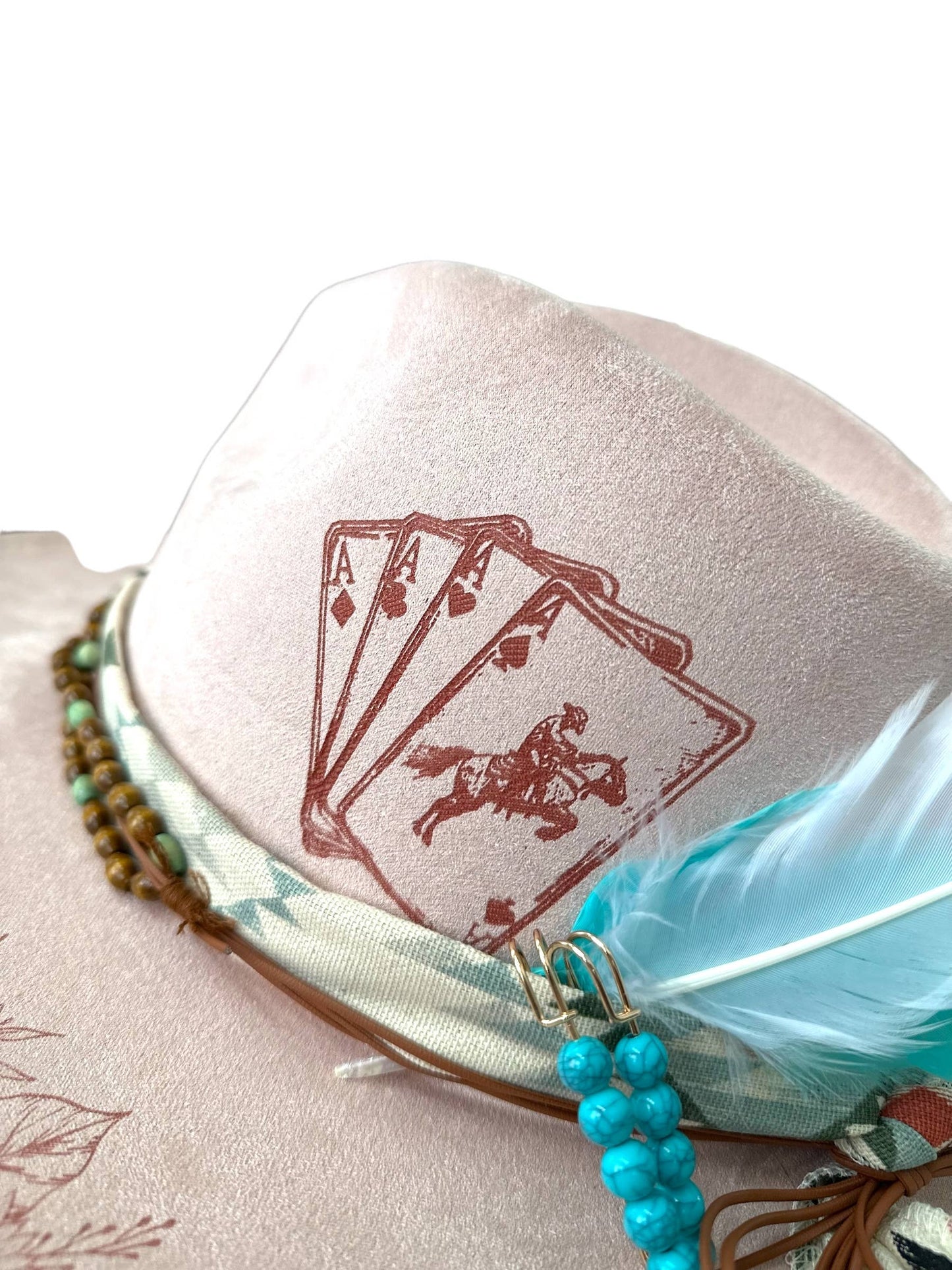 Cowboy Cards Burnt Western Hat: Grey / Cotton Rancher