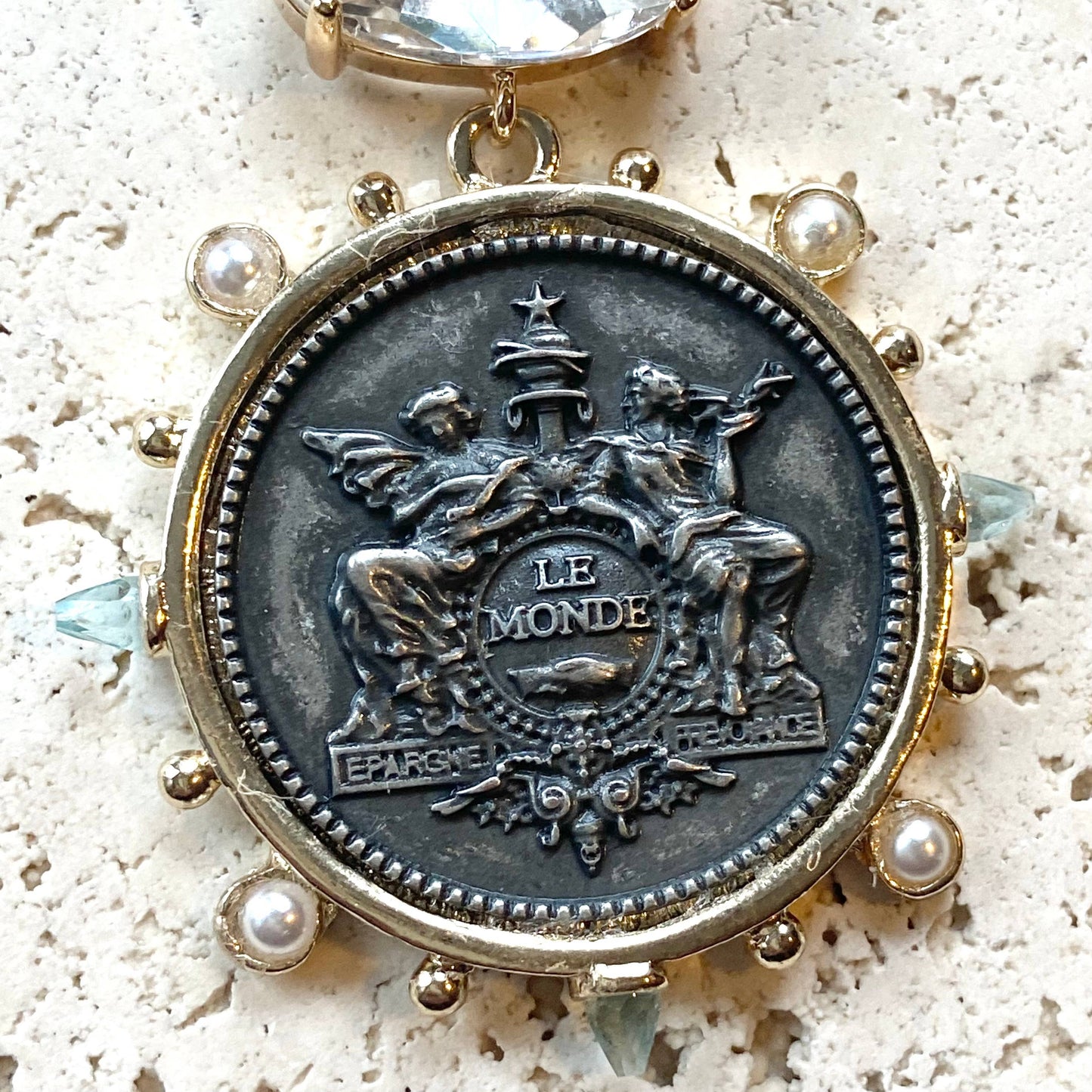 French medallion coin horse jewelry boutique fall: Horse coin