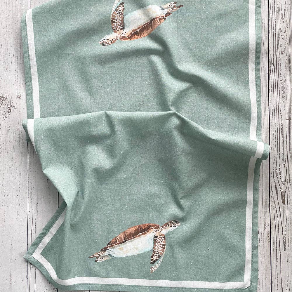 Tortoise Floursack Kitchen Towel S/2: Multi / KT