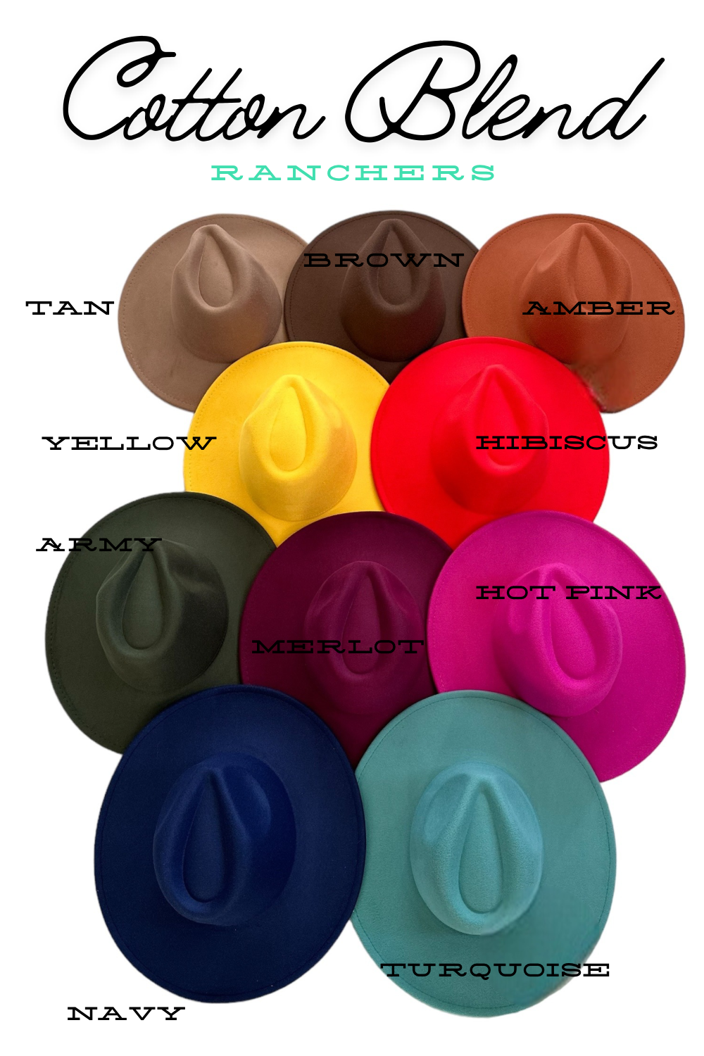 Floral Revolver Burnt Hat Rancher Cowboy: Sage