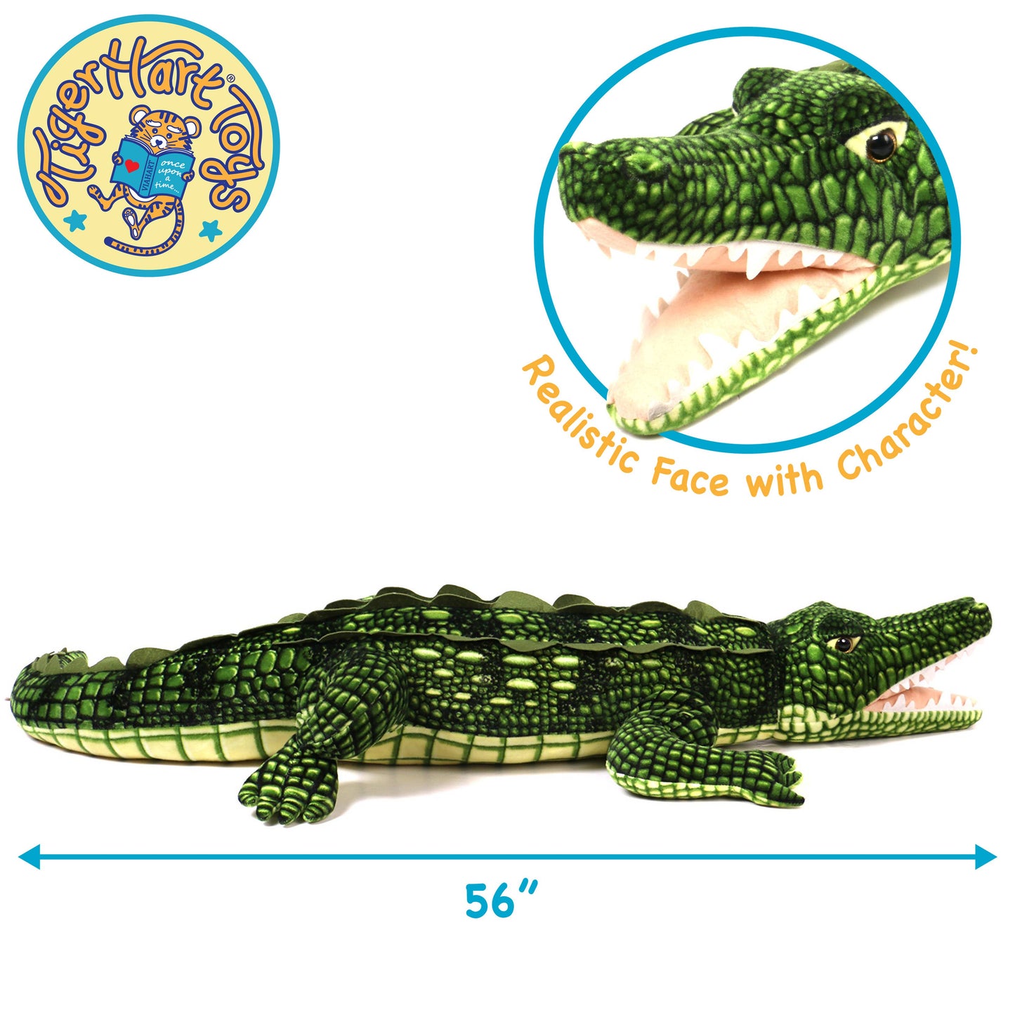Kuwat The Saltwater Crocodile | 56 Inch Stuffed Animal Plush