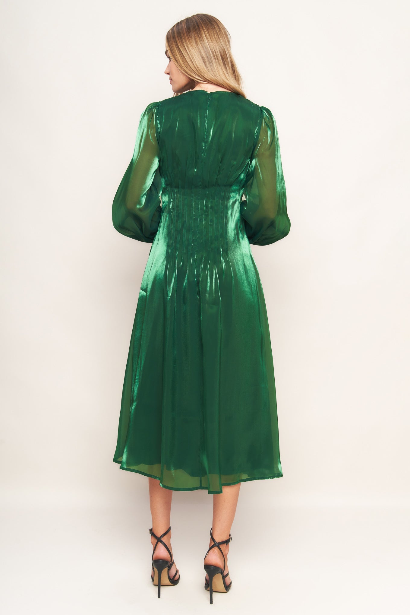 VITAL MOMENT WOVEN MIDI DRESS