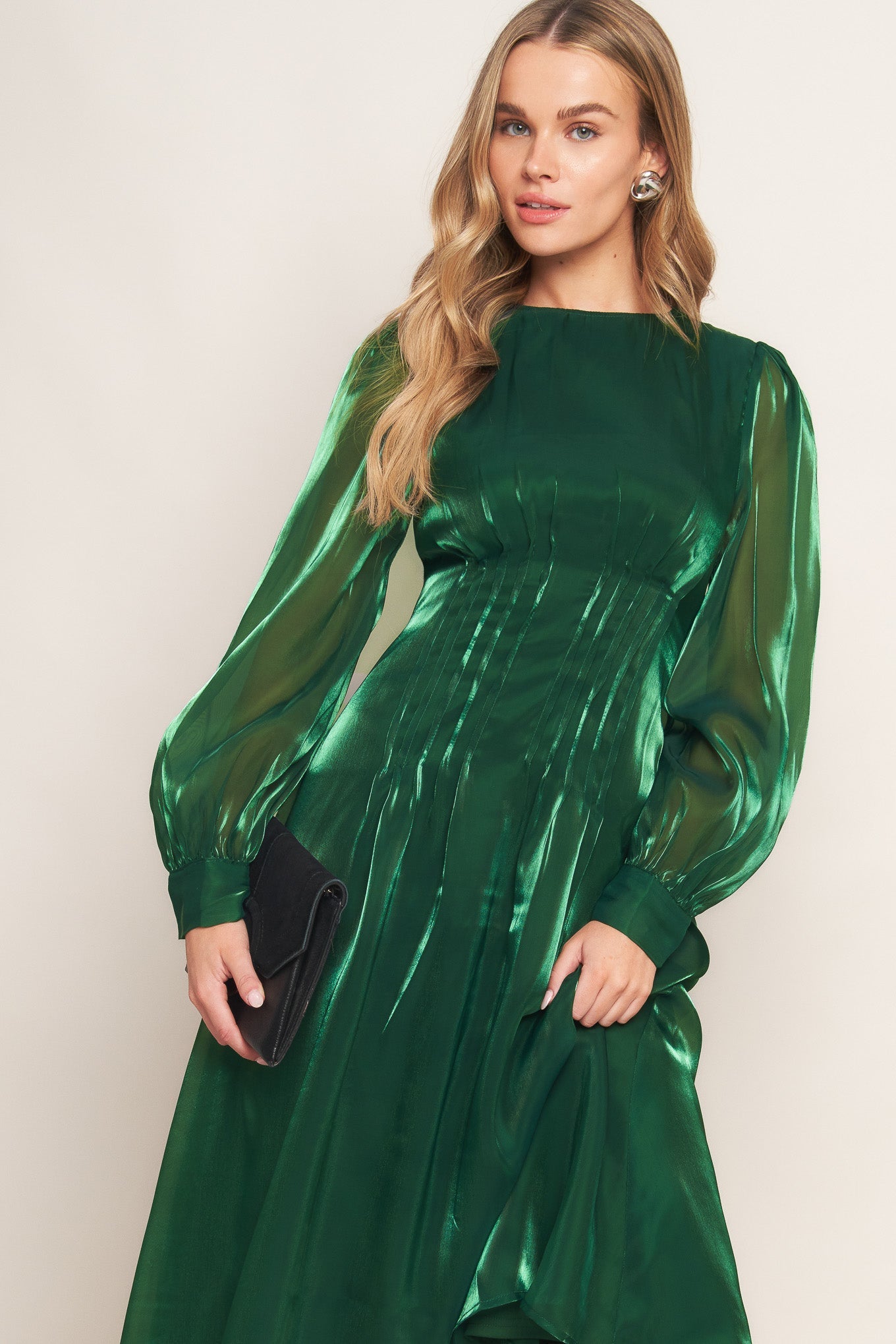 VITAL MOMENT WOVEN MIDI DRESS