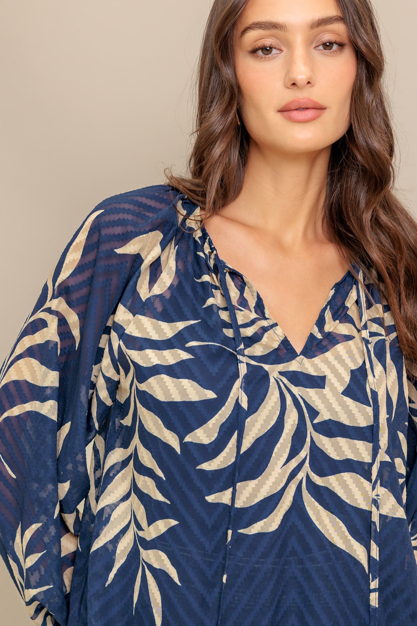 MIDNIGHT WALK WOVEN TOP