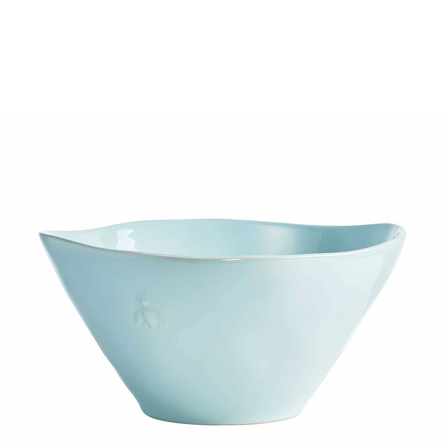 Bee Ceramic Salad Serving Bowl: Ecru