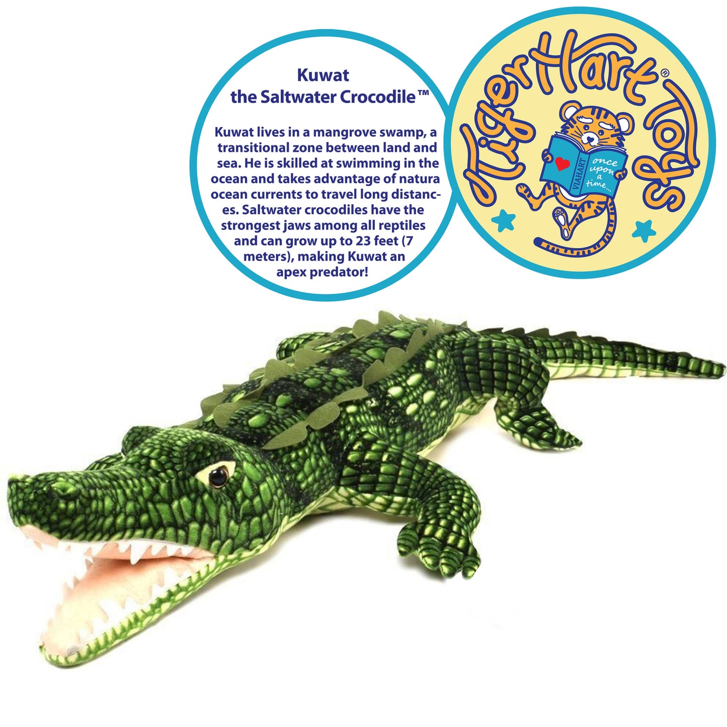 Kuwat The Saltwater Crocodile | 56 Inch Stuffed Animal Plush
