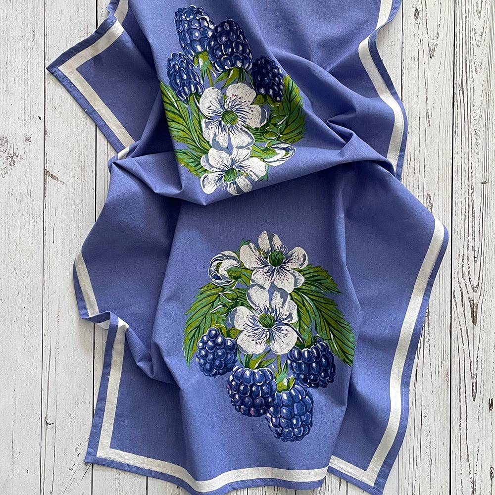 Blackberry Floursack Kitchen Towel S/2: Multi / KT