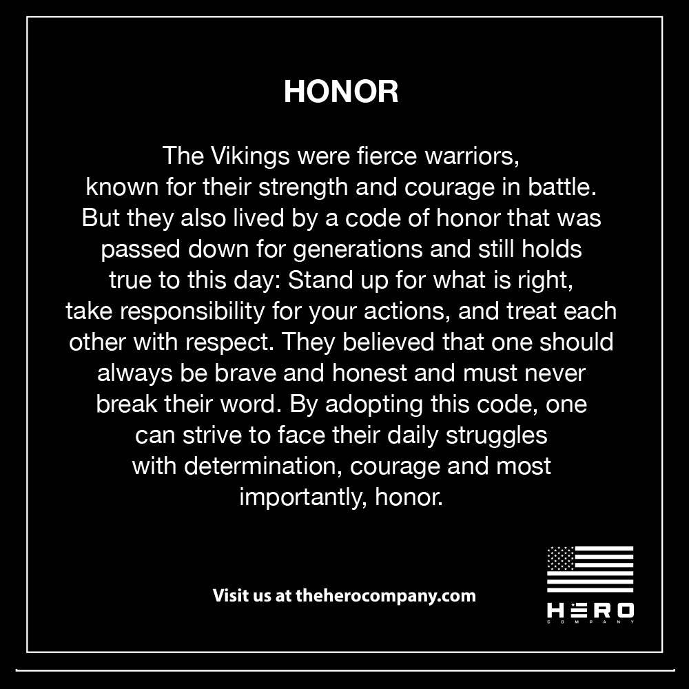 The Hero Company - The Hero Company - Viking 'Attack, Never Yield' Morse Code Leather Bracelet: Helps Pair Veterans With A Service Dog Or Shelter Dog- Faire