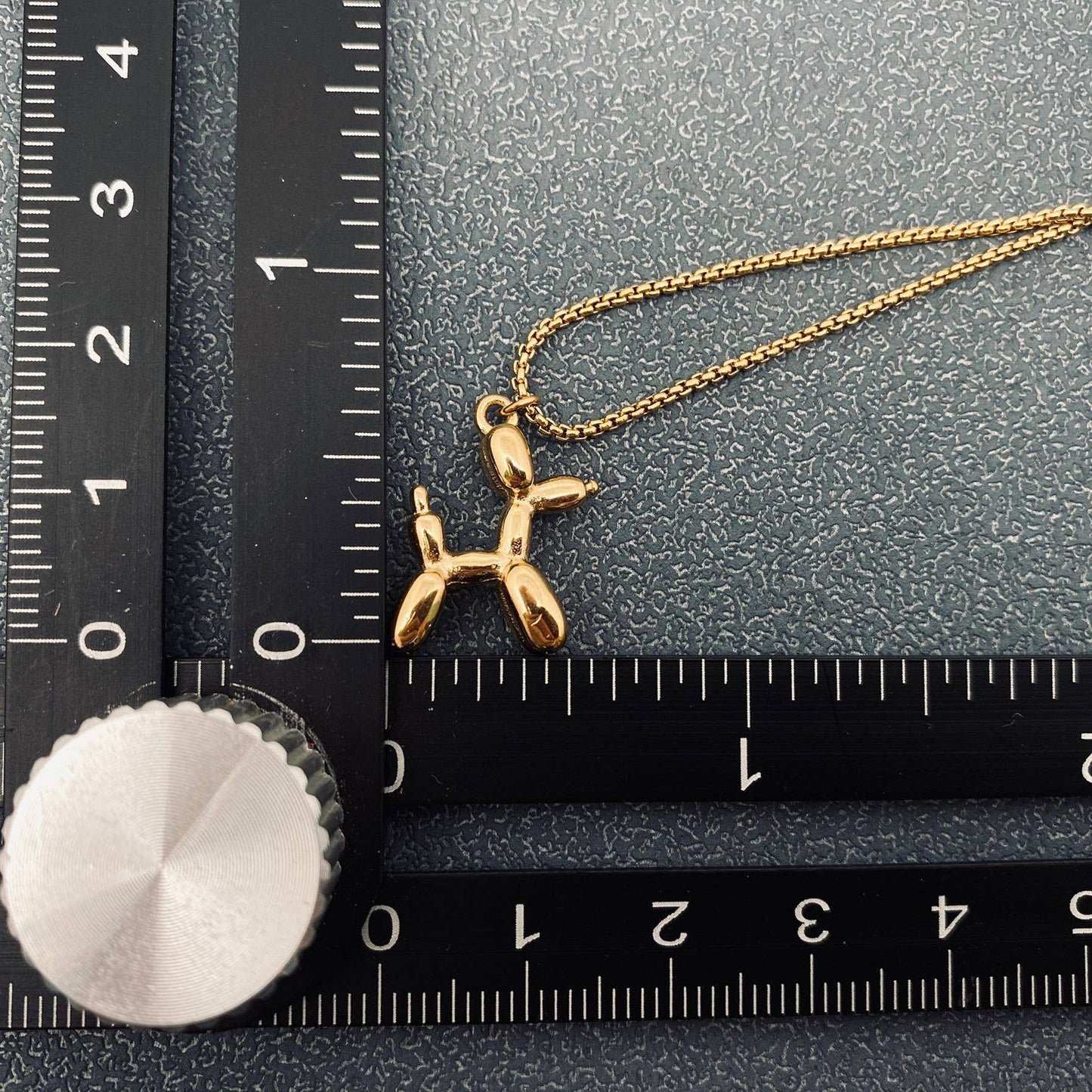 Mio Queena - Balloon Dog 18K Gold-plated Stainless Steel Necklace - FGS: Large