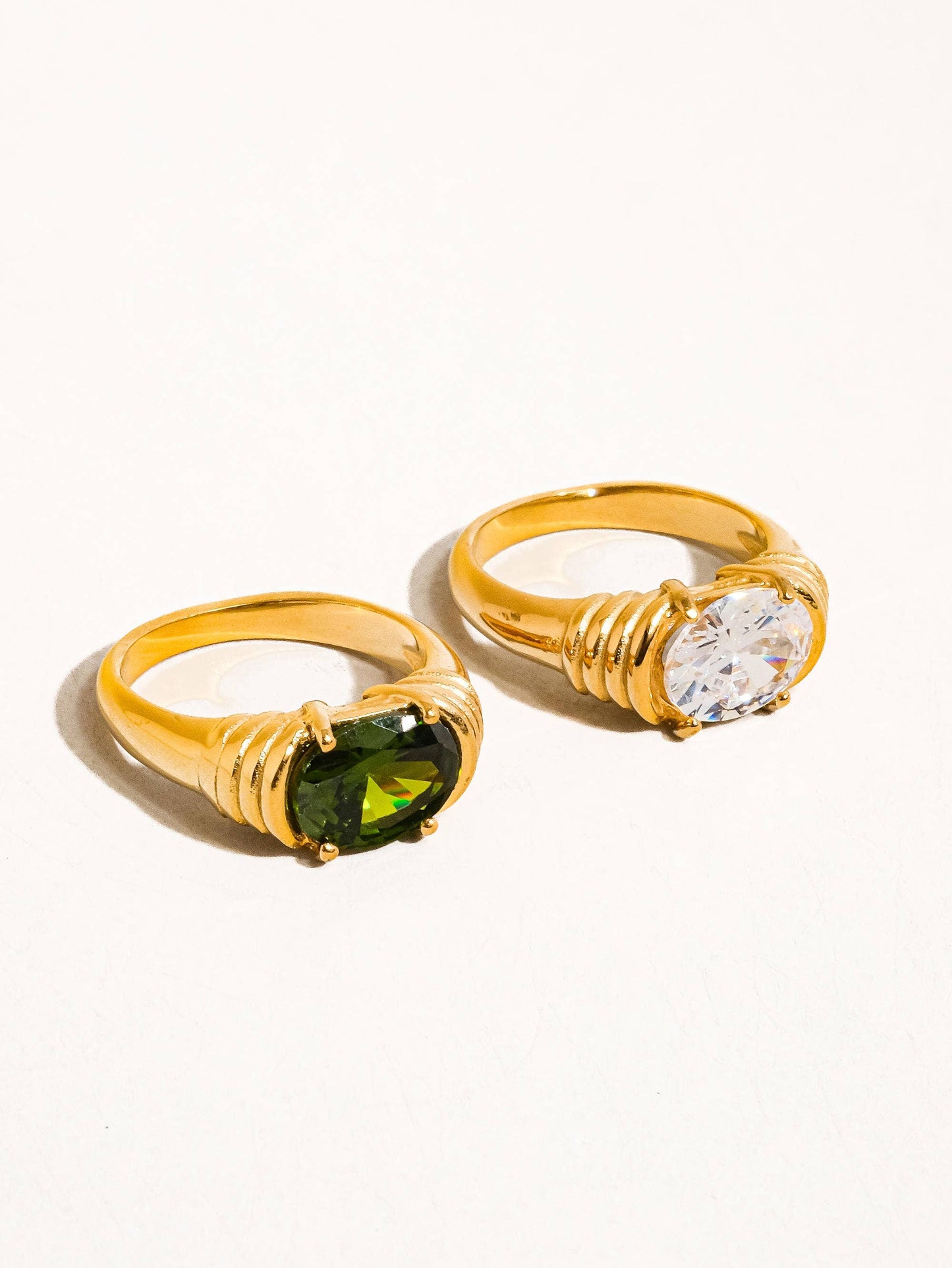 Flânerie by MAIQ - Verna 18K Gold Non-Tarnish Rhinestone Ring: White