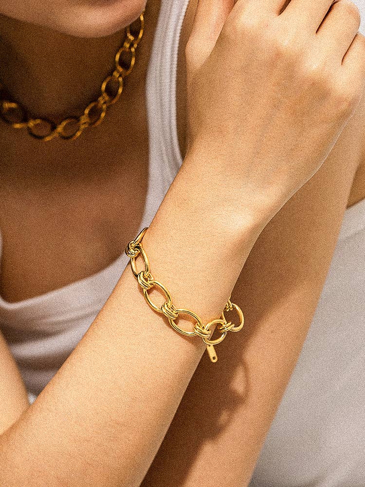 Flânerie by MAIQ - Tila 18K Gold Non-Tarnish Bold Chain Bracelet: Yellow Gold