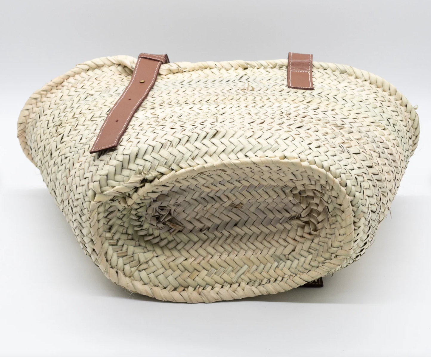 FRENCH Market Basket with a leather fruit basket