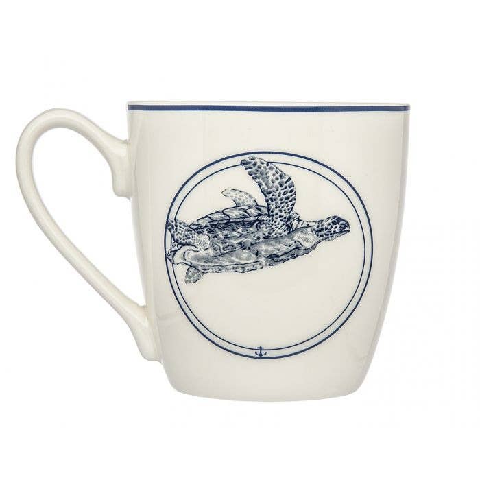 Godinger - 16oz Coastal Mug Turtle Os: China - Porcelain - Stoneware
