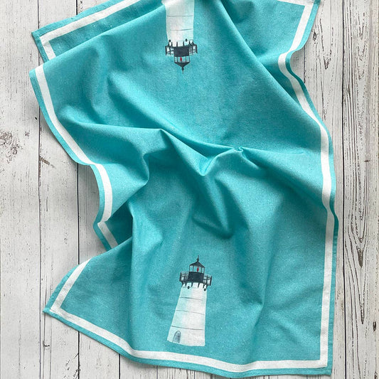 Coastal Lighthouse Floursack Kitchen Towel S/2: Multi / KT