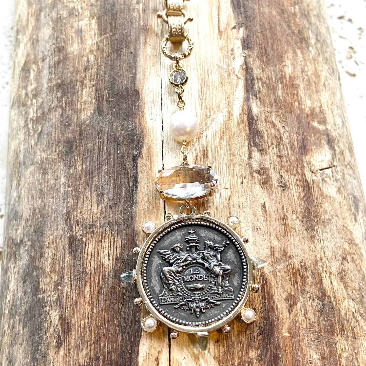 French medallion coin horse jewelry boutique fall: Horse coin