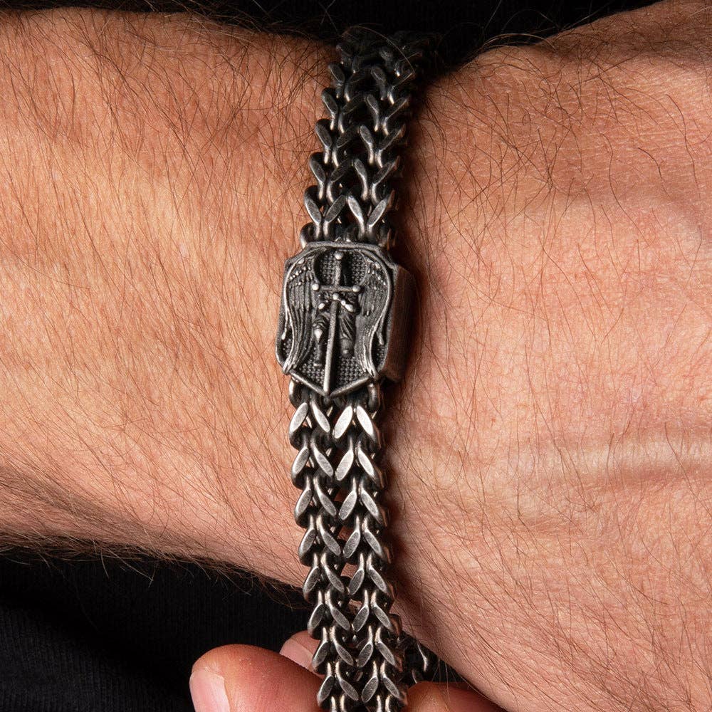 The Hero Company- Saint Michael Defend Us Bracelet - Helps Pair Veterans With A Service Dog Or Shelter Dog -Faire