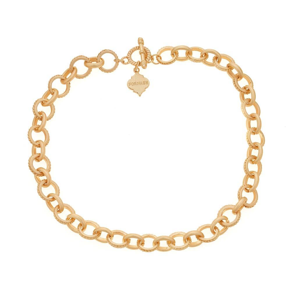 Brush Gold Short Bella Necklace
