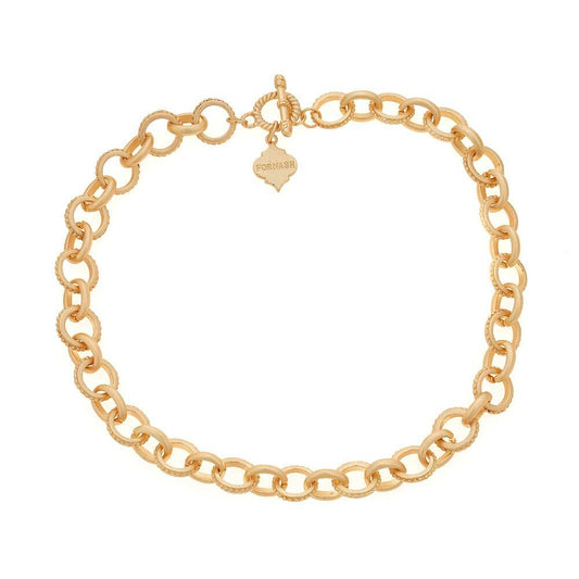 Brush Gold Short Bella Necklace