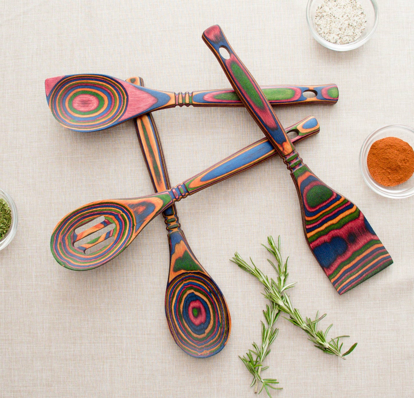 Island Bamboo - 12" Rainbow Pakka Corner Spoon