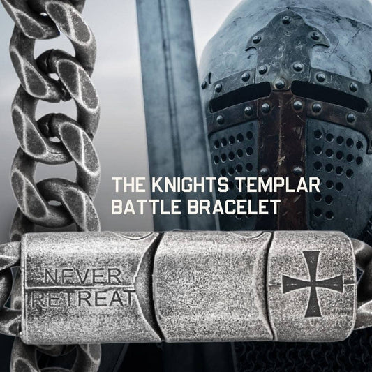 The Hero Company - The Hero Company- Knights Templar - Never Retreat Never Surrender Bracelet: Helps Pair Veterans With A Service Dog Or Shelter Dog -Faire