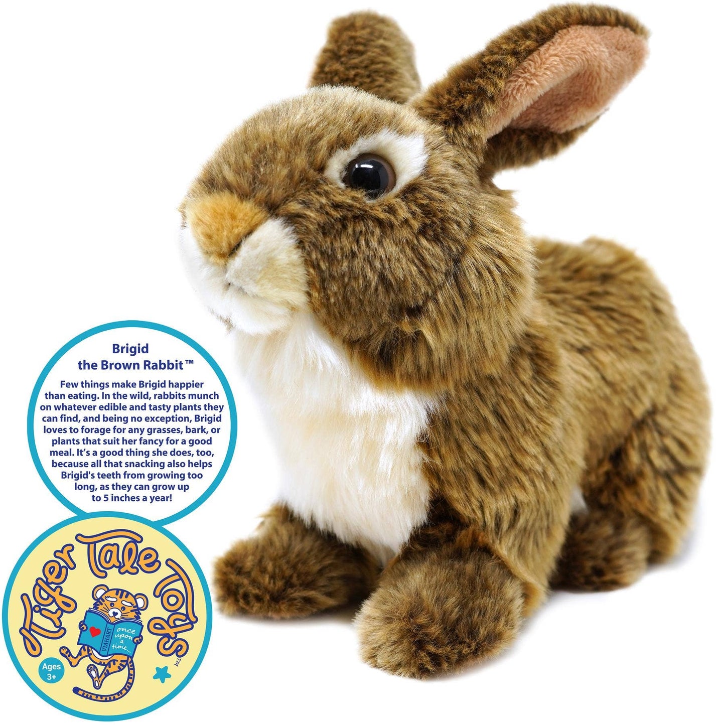 VIAHART Toy Co. - Brigid the Brown Rabbit | 10 Inch Stuffed Animal Plush