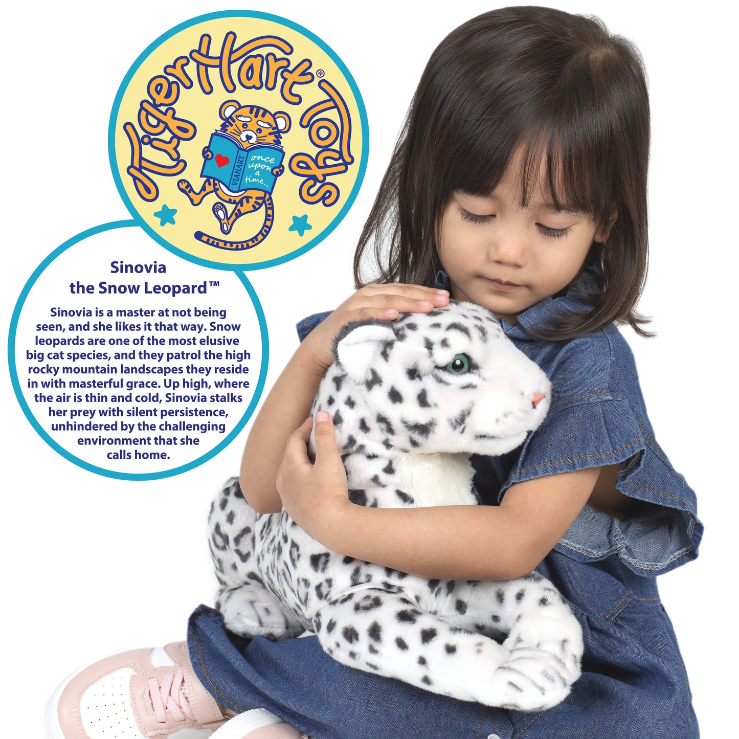 VIAHART Toy Co. - Sinovia The Snow Leopard - Squeeze Me! | 17 Inch Stuffed Ani