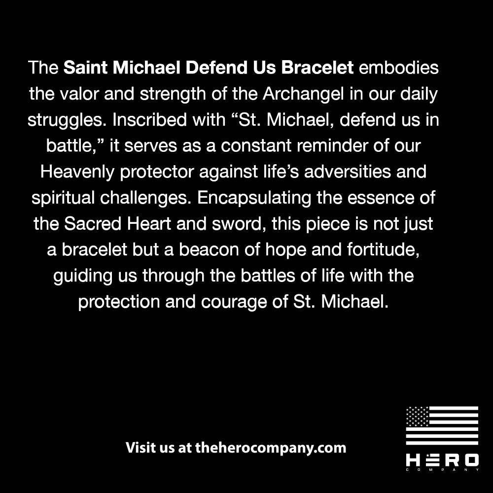 The Hero Company- Saint Michael Defend Us Bracelet - Helps Pair Veterans With A Service Dog Or Shelter Dog -Faire
