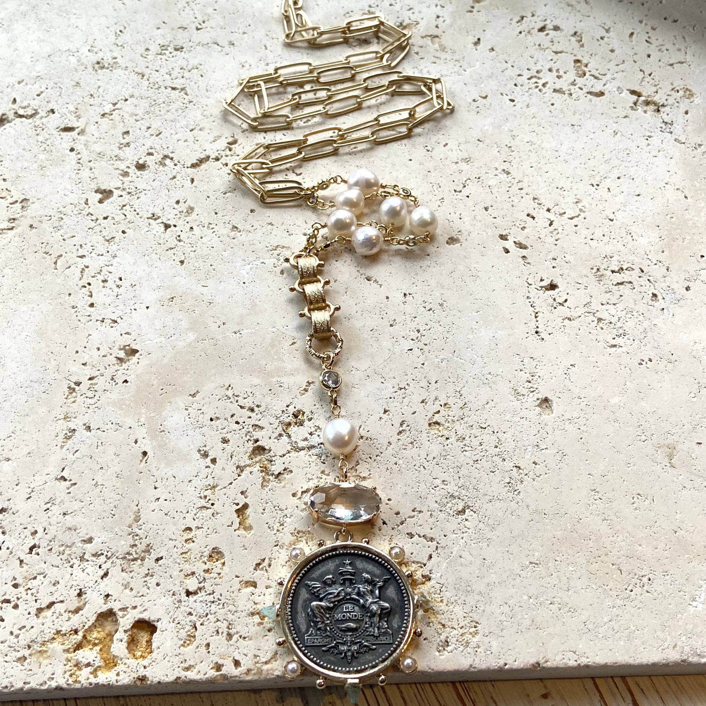 French medallion coin horse jewelry boutique fall: Horse coin