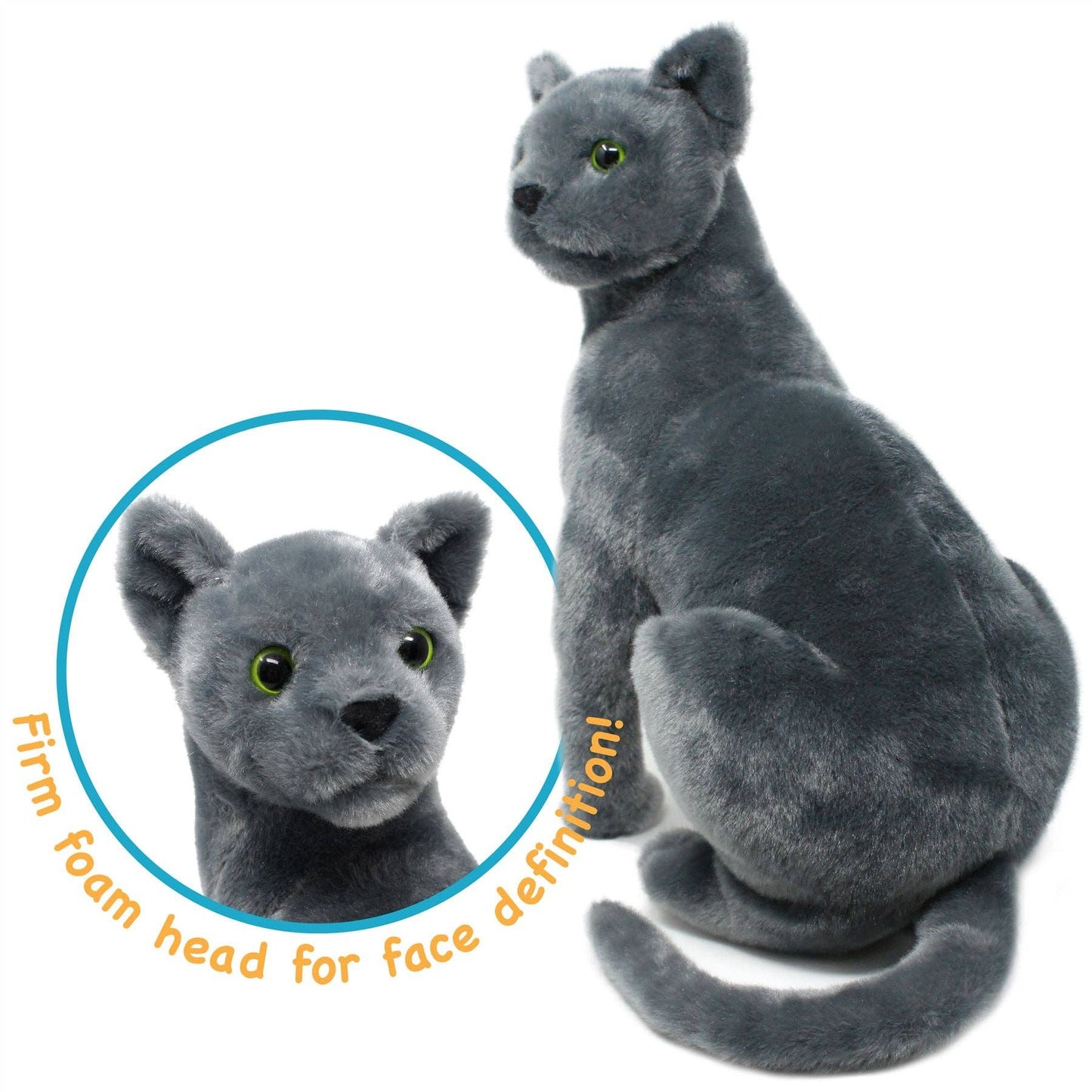 VIAHART Toy Co. - Rae The Russian Blue Cat | 13 Inch Stuffed Animal Plush
