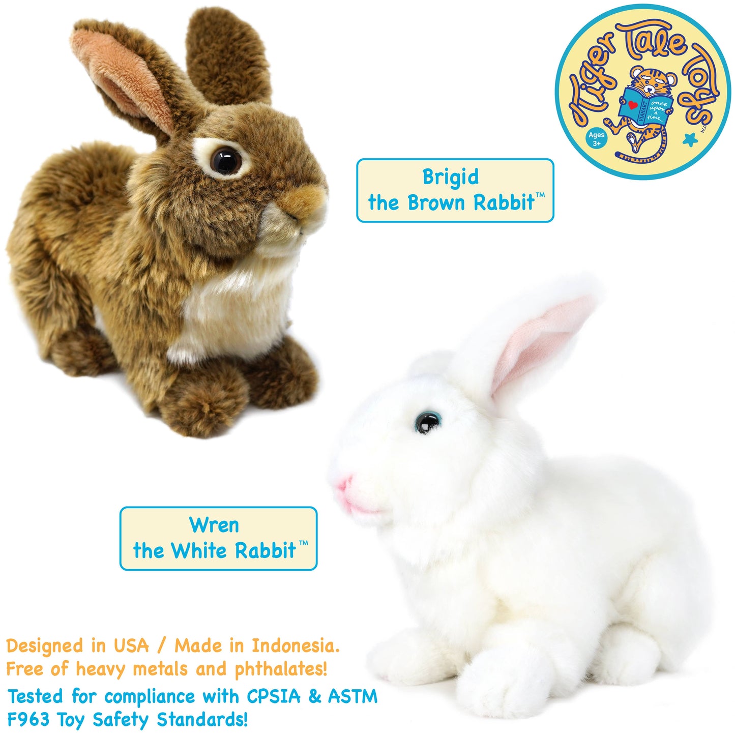 VIAHART Toy Co. - Brigid the Brown Rabbit | 10 Inch Stuffed Animal Plush