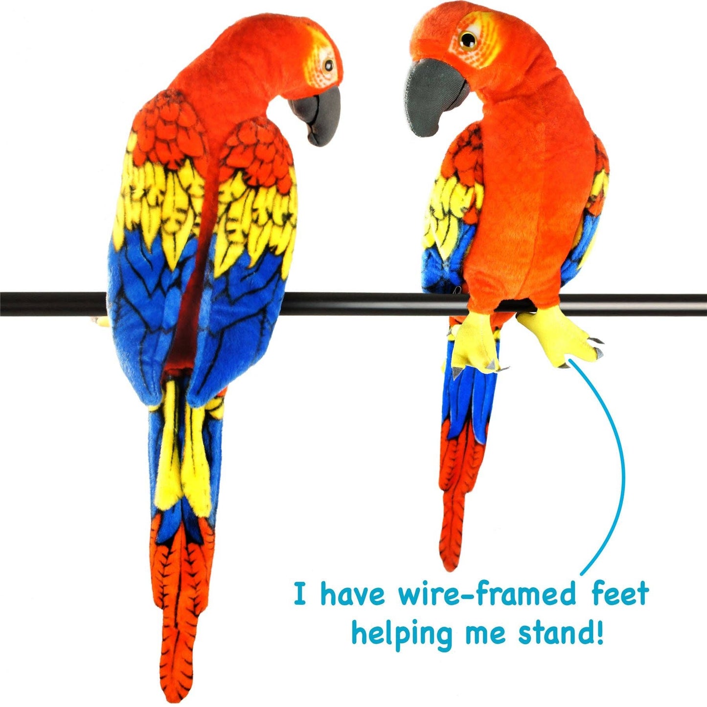 VIAHART Toy Co. - Miguelita The Macaw | 22 Inch Stuffed Animal Plush